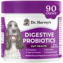 Dr Harvey 's Digestive Probiotic Soft Chews for Dogs, 9 Probiotyki dla Gut Health, Biegunka i Wołowina Wsparcie, Masło orzechowe Flavor (90 Chews)