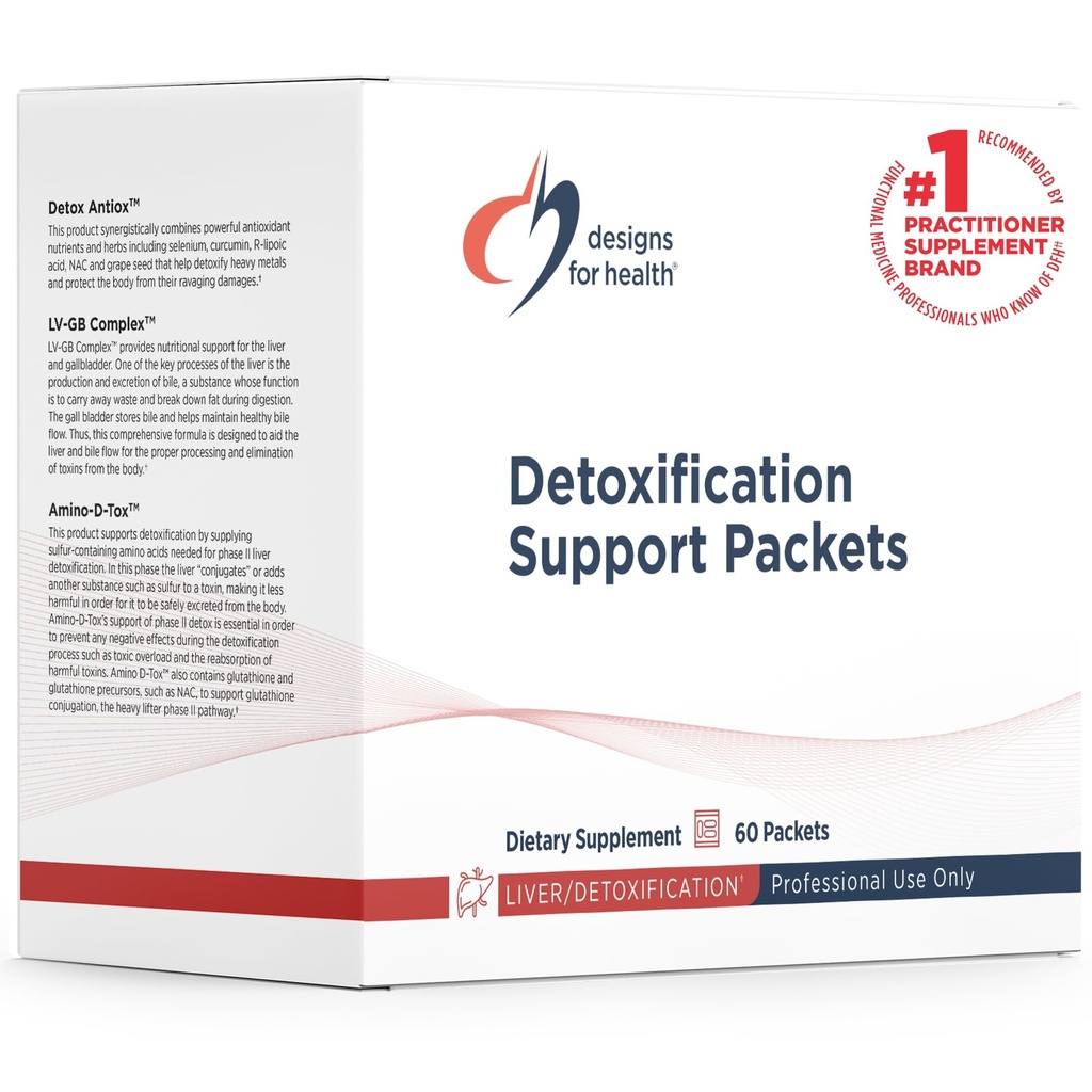 Designs for Health Detoxification Support Pakiety - 3- Part Easy Full Body Detox, Liver Cleanse Support Kit - Detoxify with Nutricents, Wapnia D- Glucarate, Milk Thistle + More (60 pakietów)