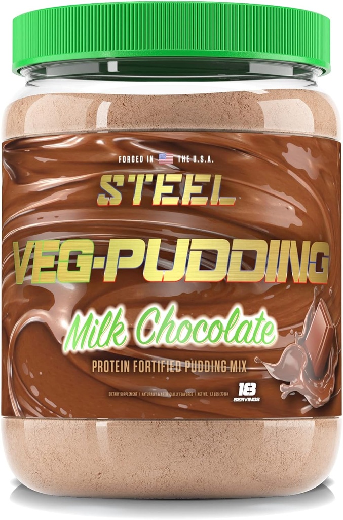 Wega- Pudding Steel 124; Wegańskie białko Pudding Powder Mix, Mleko czekolada 124; 18 Służenie (1.5lbs) 124; Brown Rice and Pea Protein with BCAA Amino Acids for Muscle Growth and Recovery Acids 124; Non Dairy Assistance 124; Niskie węglowodory