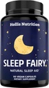 Śpi Fairy Natural Sleep Assistance 124; Magnezu Glicynian 500mg, Melatonina 10mg, L- Theanine, B6, 5- HTP, GABA, Valerian Root & Ashwagandha; Ziołowe leki nasenne dla dorosłych 124; Wegańskie leki nasenne