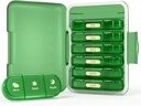 Cotygodniowy Pill Organizer 3X a Day, 7 Day Pill Box 3 Times, Przenośny dla Pill Travel Case for Pills / Witamina / Olej rybny / Leki / Suplementy (3x7 Zielony)
