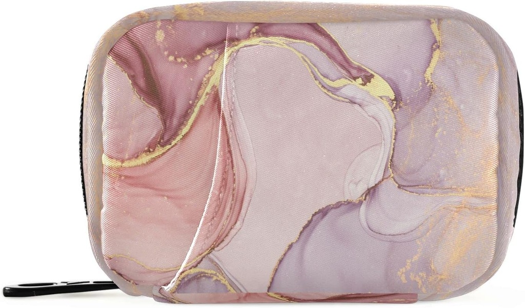 Pink Golden Marble Pill Organizer Case 7 Dzień podróż Pill Box z Zipper przenośny tygodniowy suplement witaminy posiadacz Pouch Bag
