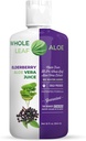 Whole Leaf Aloe Vera sok z organicznego ekstraktu Elderberry - Opatentowana formuła, wysokiej zawartości acemannan i NO wody Dodano!