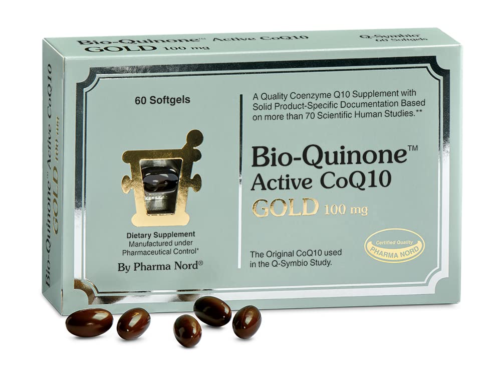 Pharma Nord - The Original CoQ10 • Clinically Proven • High Absorption • Heart Health • Fertility • Healthy Aging • Cellular Energy • Antioksydant • Gluten- Free • 100 mg Coenzym Q10 • 60 Softgels