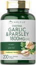Carlyle Odorless czosnek & Pietruszka 1800mg 124; 200 Softgels 124; Non- GMO, Gluten suplement wolny