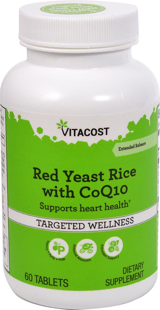 Vitacost Red Yeast Rice 1200 mg z CoQ10 - Rozszerzone wydanie - 60 tabletek