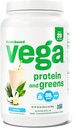 Vega Protein and Greens Protein Powder, Vanilla - 20g roślin Białko Plus warzywa, Wegan, Nie GMO, Pea Protein for Women and Men, 1.9lbs