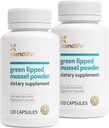 Xtendlife Green Lipped Mussel Powder - 2400mg Supplement with Omega-3 Fatty Acids from New Zealand for Joint Health, 120 kapsułki (2 opakowania)