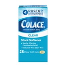 Colace Clear Stool Softener Miękki żel Kapsułki Zaparcia Relief 50mg Docusate Sodu Doctor Zalecane 28ct