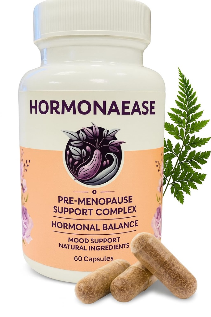 HormonaEase Women 's Wellness Supplement - Wegan Hormonal Balance, Mood & Energy Support with Maca Root & Dong Quai
