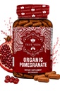 Suplement do ekstraktu Granatu - Kwas Ellagiczny, Wysokie Punikalaginy 124; USDA Certified Organic Granate Supplement Agregate 124; Mieszanka Granatu Owoce, Nasiona i Ekstrakt Peel 124; 60 Kapsułki Granatu Wegańskiego