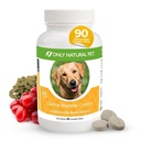 TYLKO NATURAL PET Kontrola pęcherza - Senior Dog Care Supplement - UTI, Trakt moczowy Zdrowie, Wsparcie nietrzymania moczu w / ekstrakt żurawinowy 124; Tabletki, Witaminy, 90 Tabletki do żucia (Naturalny Turcja)