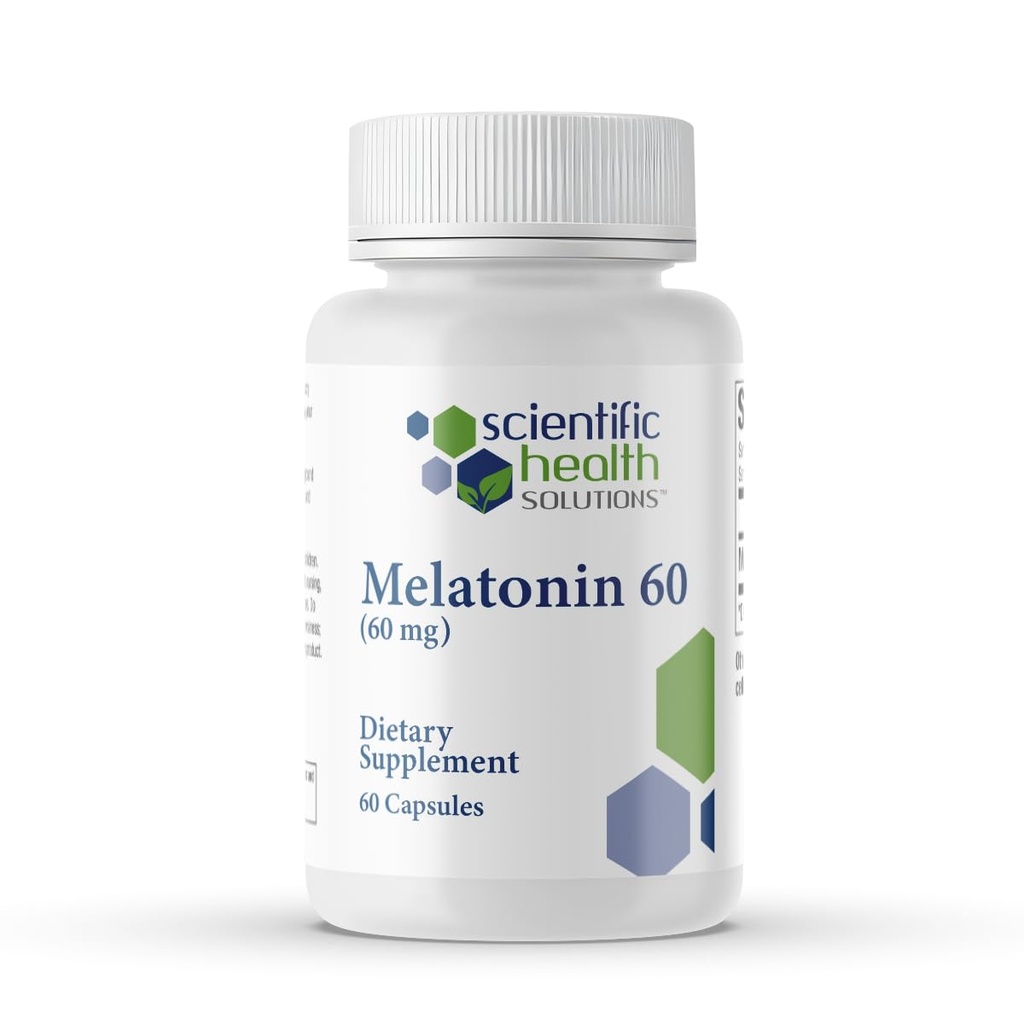 Melatonin 60mg | High Dosage Melatonin in Easy-to-Swallow Capsules | Vegan, Non-GMO & Gluten-Free | US-Made Extra Strength (Single)