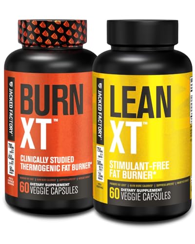 Jacked Factory Burn XT Termogeniczne spalanie tłuszczu & Lean XT Kofeina bezpłatna suplement utrata masy ciała