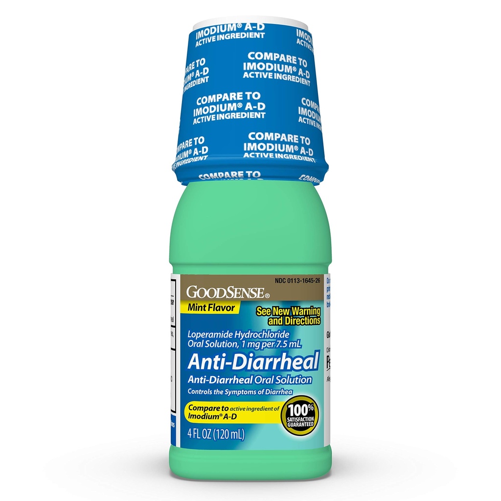 Dobry zmysł leki przeciwgorączkowe, Loperamid Hydrochlorki Roztwór doustny, 1 mg na 7,5 ml, Mint, 4 Fl Oz