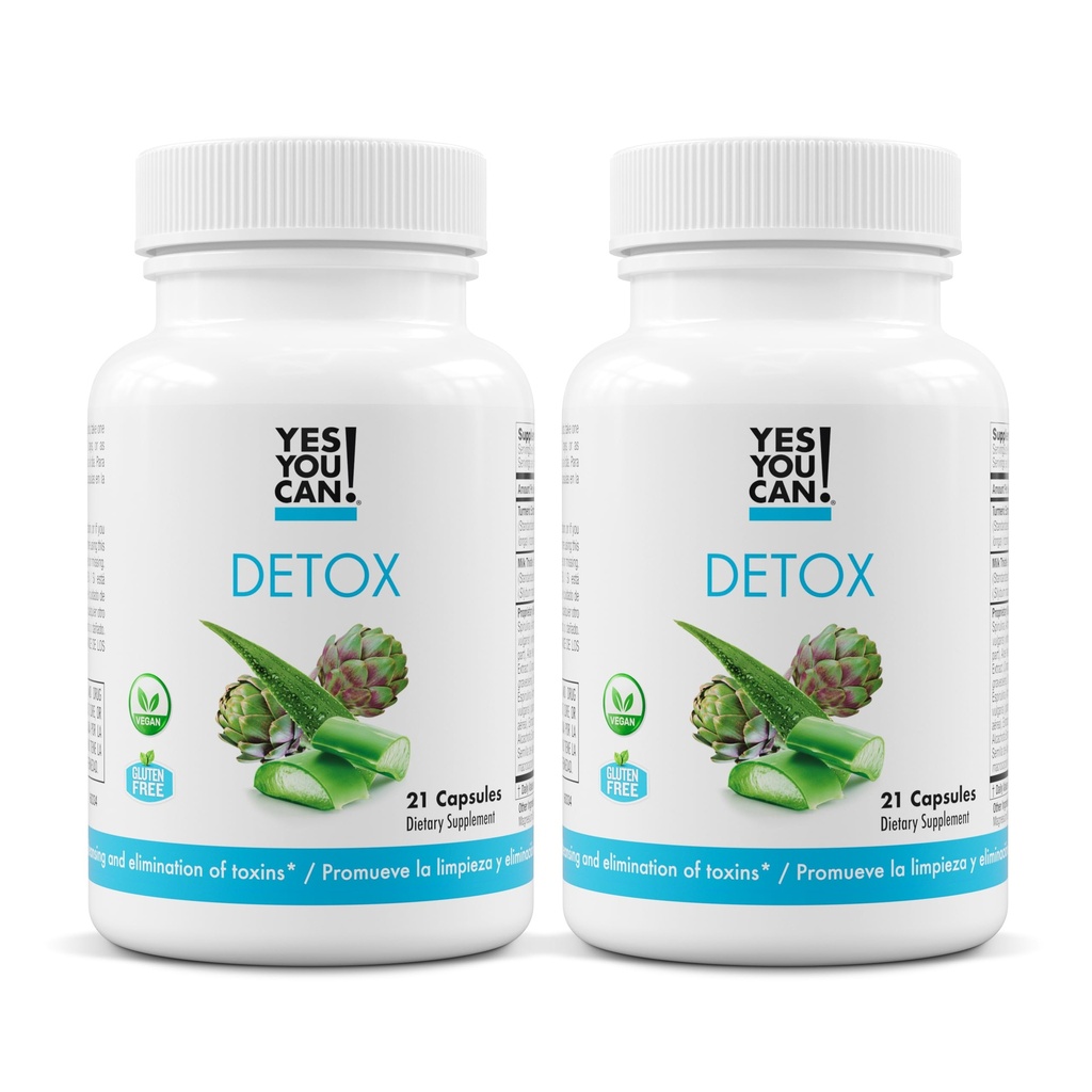 Tak, możesz! Natural Detox Pills - Oczyszczanie diuretyczne z elektrolitami i witaminami - Pomaga zachować wodę - Bez glutenu, 21 Kapsułki (2 opakowania)