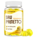 Saw Palmetto for Women - DHT Blocker Hair Growth Supplement - 500mg Potent Saw Palmetto Gummies for Hair, Skin, Nails, Urnary Wellness - Mango-Ananas Flavor - 60 Gummies