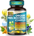 VEGATOT NAD + Kompleks Boosting - NAD Suplementy dla kobiet i mężczyzn 15- in-1 Formuła z Resveratrol Turmeric Quercetin Rosemary Bilberry Sage Zielona herbata