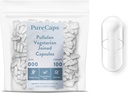 PureCaps USA - Pusty Weganin Wegan Pullulan Pill Kapsułki Rozmiar 000 Pył 124; 1000 Pigułki łączone 124; Czysty 124; Non- GMO Certified Pln 124; SLS, Gluten, Preservative Free