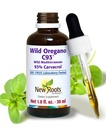 Nowe Korzenie 124; Wild Oregano Oil Drops z 93% Carvacrol (1 fl oz) Organic Oil of Oregano Extract (547 Servings) 124; Najwyższe stężenie, Non-GMO, Wegan, Gluten- Free