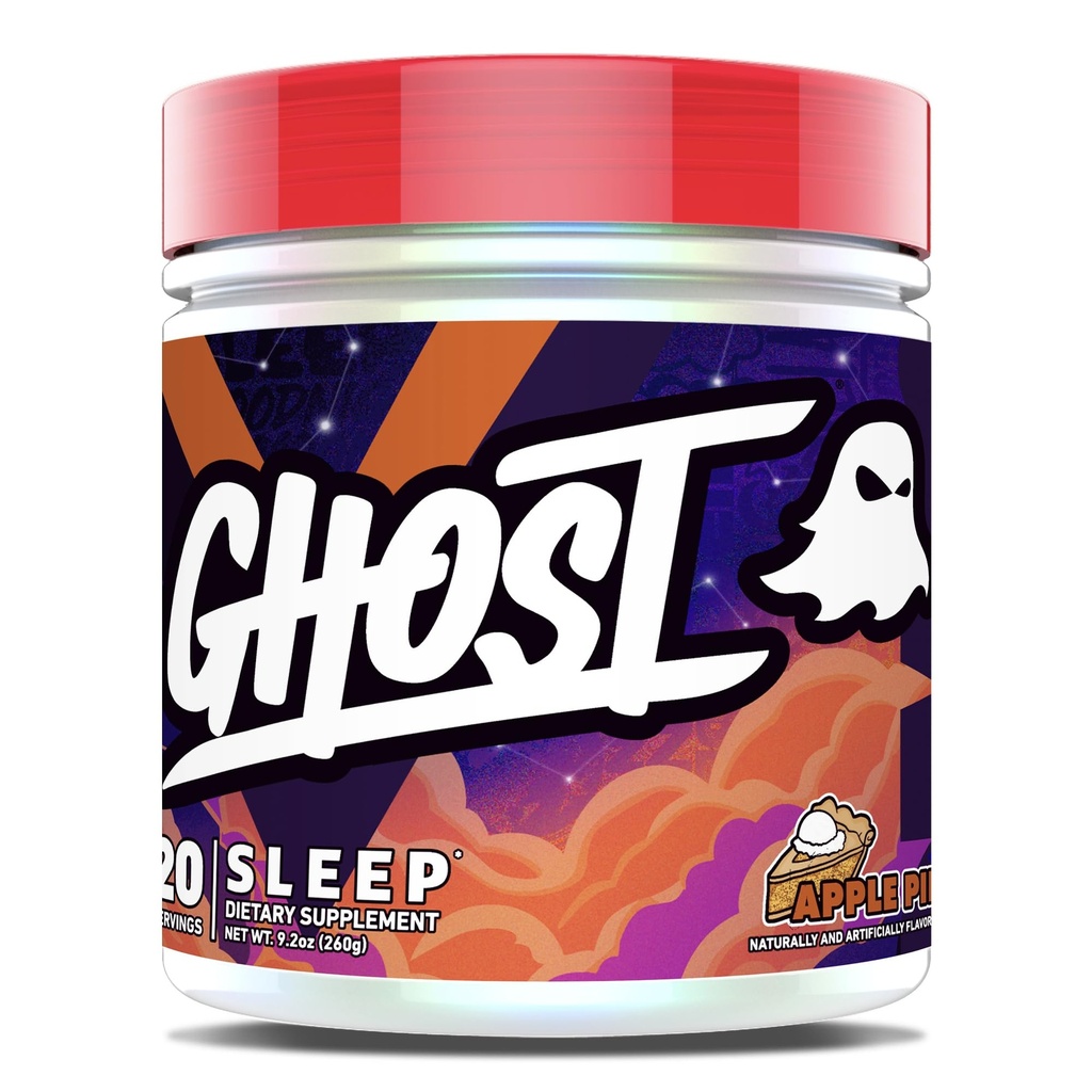 GHOST Sleep Suplement diety, Apple Pie - Recovery & Rest with Premium Składniki w tym Melatonina, Colostrum & Ashwagandha - Obsługuje jakość snu - Gluten- Free & Sugar-