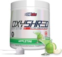 EHP Labs OxyShred Non Stimulant PreWorkout Powder - Stim Free Pre Workout, Kofeina Bezpłatny trening dla mężczyzn i kobiet z L Glutamina i Acetyl L Karnityna - Apple, 60 Służenie
