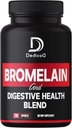 6in1 Bromelain 500mg Supplement - 1000mg na jedną porcję - 210 Kapsułek z mieszanką odżywczą w postaci Quercetin, Ginger, Turmeric, Papaya - Wsparcie ogólne zdrowie, trawienie i system immunologiczny