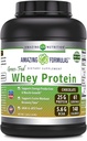 Amazing Formulas Grass- Fed suplement białka serwatki 124; Czekoladowy aromat 124; 25 G protein Per serving 124; Non-GMO Birth124; Gluten- Free Birth124; Made in USA