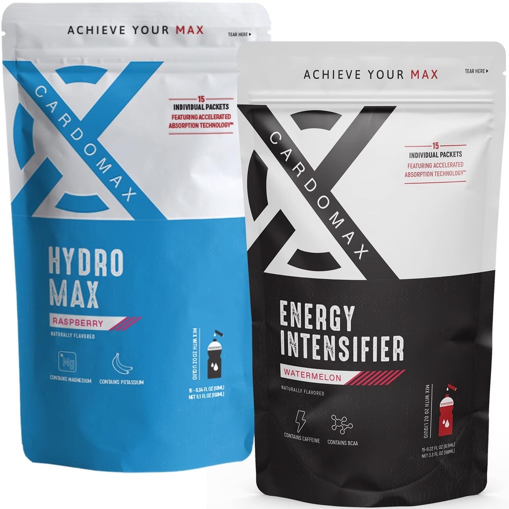CardoMax - Energy Intensifier (Arbuz) & Hydromax płynny Nawodnienie (Malina) 30 Pakiet