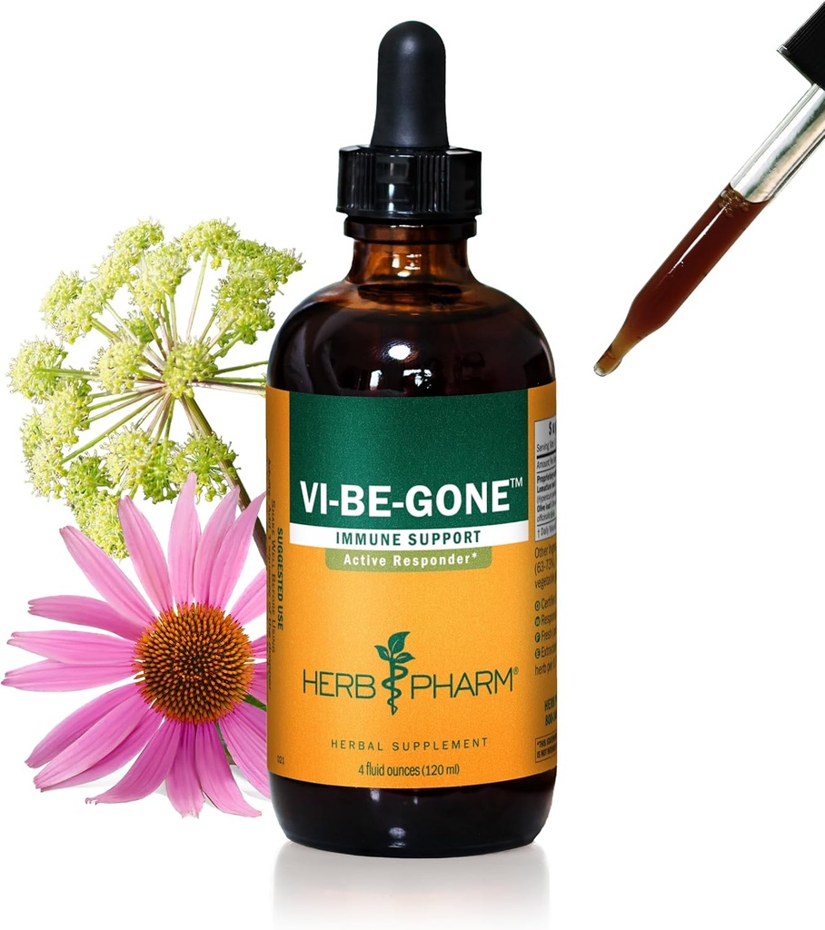 Herb Pharm Viracte Liquid Herbal Formula z Lomatium do aktywnego wsparcia systemu immunologicznego - 4 unce