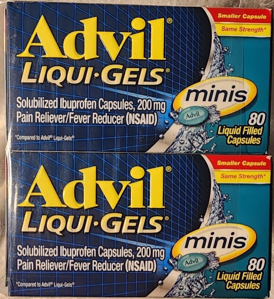 Advil Liqui- Gels Minis, 80 kapsułek na butelkę (3 butelki)