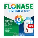Flonaza Sensimist Ulga alergiczna Nasal Spray dla Non- Drowsy, 24-godzinna ulga alergii wieloobjawowej - 120 Sprays (Opakowanie 2)