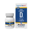 Superior Source Witamina D3 1000 j. m. - Oferuje system immunologiczny, Wspomaganie układu nerwowego i mózgu - Pomaga Wchłanianie wapnia dla Zębów i Zdrowia Kości - Przyjazny dla dzieci - 100 Podjęzykowe tabletki rozpuszczające