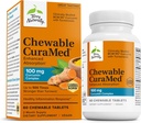 Terry Natural CuraMed 100 mg Curcumin Complex - Enhanced Absorption Curcumin Supplement with Turmeric - Brain & Liver Health Supplement - Vegan Dietetic Supplement - 60 tabletek do żucia