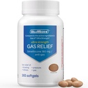 Ulga gazowa ValuMeds dla dorosłych Symetykon 124; Relieve Bloating, Ból, Niekomfort i Nieregularność 124; Porównaj do aktywnego składnika w PHAZYME i Gas- X (365 Count - 180mg)
