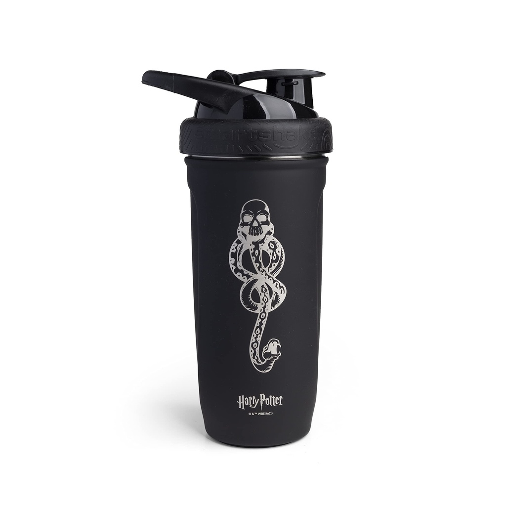 Smartshake Reforce Stainless Steel Harry Potter Dark Mark Logo Shaker Butelka (900 ml / 30 oz) 124; Lekka waga oporność Sportowa Shaker Butelka z miękką pokrywą 124; Nieszczelne, BPA Free & DEHP Free