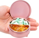 Metal pill Case 2 Enklawa - wodoodporne pióro pudełko na codzienne podróże, Pocket Purse Pill Container Holder Compact Medicine Organizer for Vitamin Fish Oils Medication