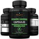 Super Zieloni - Wsparcie systemu immunologicznego - 500 mg 120 Kapsułek wegetariańskich - Superfoods for Daily Booster - Zdrowy Keto Mieszanka z Acai, Wheatgrass, Guarana, Chlorella, Nasiona roślin lnianych, Macha - NextGenU