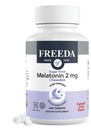 FREEDA Melatonina 2 mg Bezcukrowe Chewables - Natural Sleep Aid dla dorosłych i dzieci - Wegan, Kosher, Gluten- Free, Non-GMO, Easy Bedtime Support - 240 Tabletki