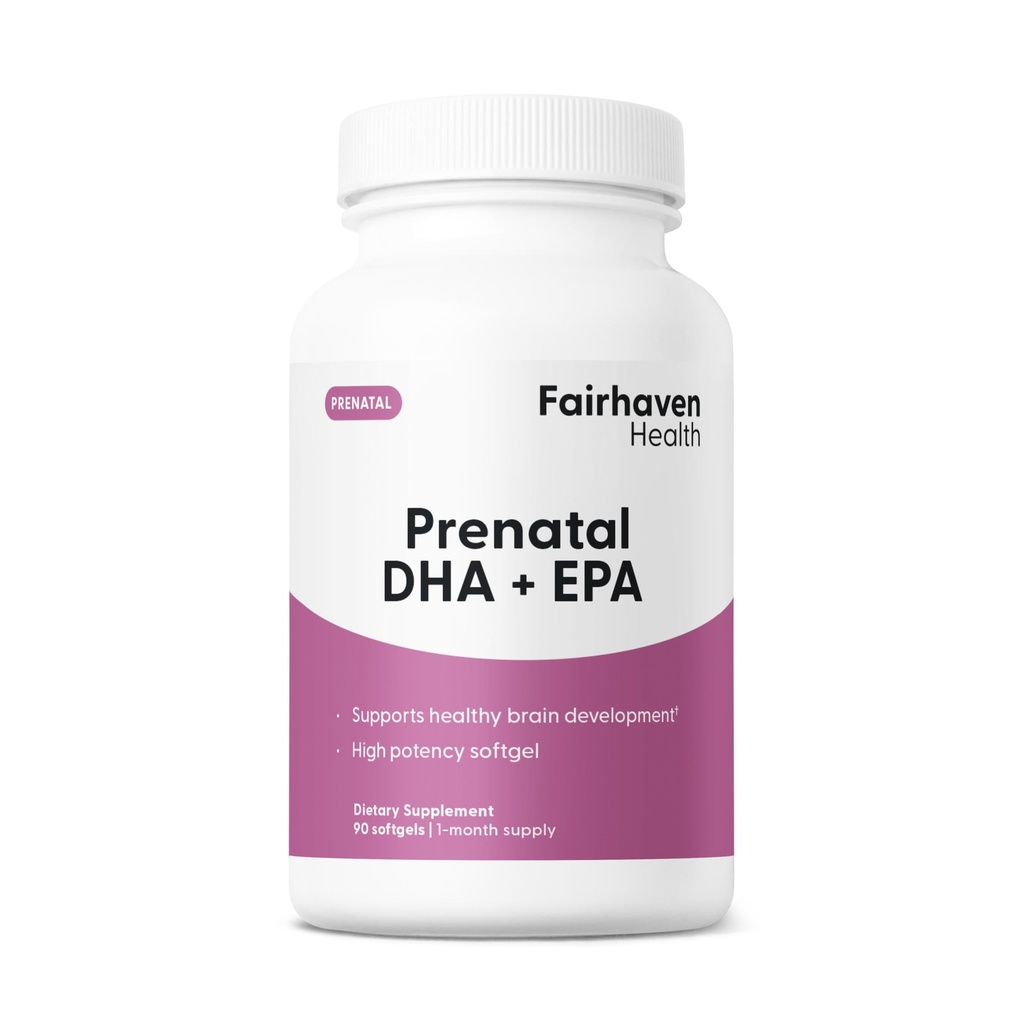 Fairhaven Health Peapod Prenatal DHA Suplementy 124; Premium Islandzki suplement oleju rybnego dla zdrowej ciąży 124; EPA DHA Omega 3 Suplement dla mózgu, oka, rozwoju serca 124; Citrus 124; 90 Softgels