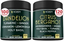 Paleta 6in1 Suplement Dandelion & 6in1 Suplement Citrus Bergamot - Relaks wsparcia, Serce, Trawienie zdrowia i immunologiczne