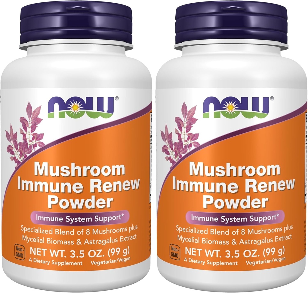 Teraz suplementy, Grzyb renew immunologiczny z Astragalus Root Extract, Wsparcie systemu immunologicznego *, 3.5- unce (Opakowanie 2)