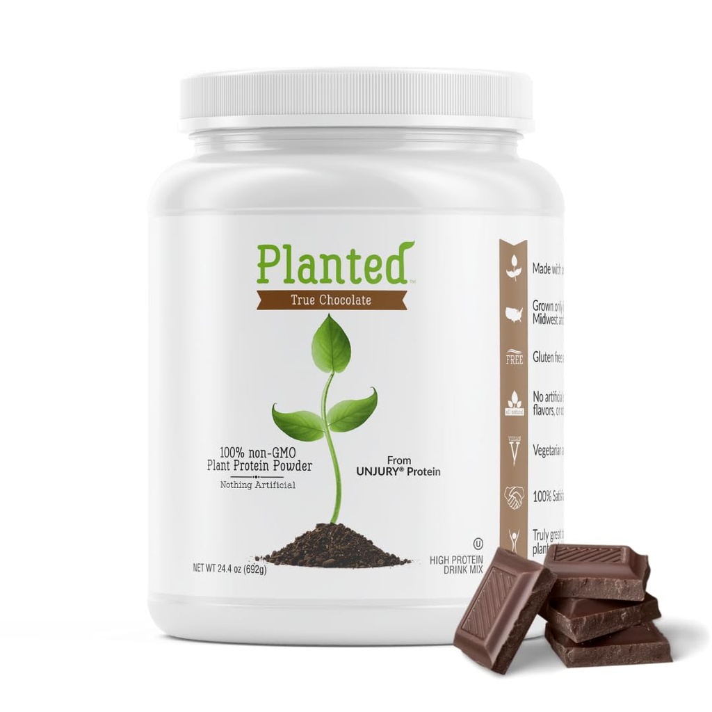 Winowajca Planted Vegan Protein Powder Building 124; 20g Czekoladowy Pea Protein Powder Building 124; Niski cukier i rośliny bazujące 124; Gluten and Dairy Free Building 124; Non-GMO Building 124; 20 Służenie