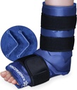 XXL Zawijarki do lodu stopy dla kontuzji stóp, Zawijarki do lodu w pełnym pokrywie, Pakiety żelowe na lód wielokrotnego użytku dla Plantar Fascilitis, Achilles Tendonitis, Zawijane kostki i obcasy, Urazy włókniste, Niebieski