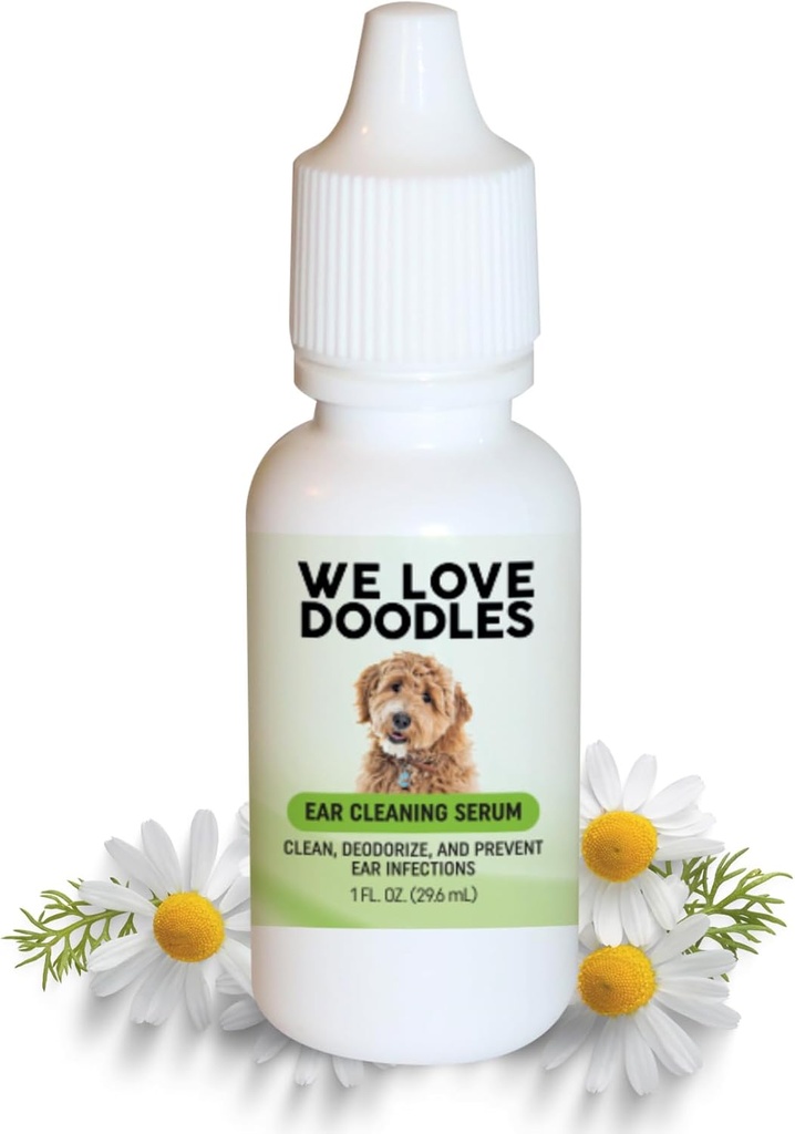 Kochamy Doodles Dog Ear Serum 124; Ekologiczne składniki 124; Made in The USA 124; Krople do uszu dla psów 124; Pet Wash Solution Ear Cleanser 124; Gets Rid of Itching, Deordoring & Yeast