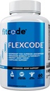 fitcode Flexcode Ultra Premium Joint Support, Glukozamina, Turmeric, MSM, Chondroitin, Kwas hialuronowy, Gluten- Free, dla mężczyzn i kobiet (30 Służenie)