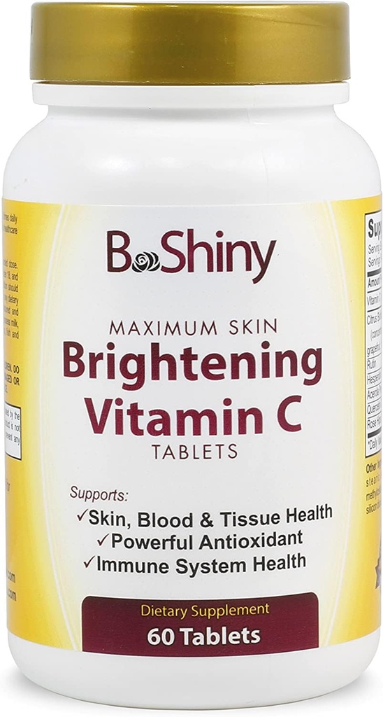 Witamina C Kompleks 1000 mg Tabletki do rozjaśniania skóry Przeciwutleniacze z Rose HIPS i Bioflavinoids Immune Supplement Supplement Healthy Aging Builds Energia i ogólnie dobrze