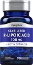 Piping Rock Stabilized R- Lipoic Acid 100mg XI124; 90 kapsułki XI124; z Biotin Optimizer XI124; Non-GMO, Gluten