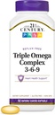 21st Century Witaminy Enteric Coated Triple Omega Complex 3- 6- 9, Restruct Free 90 Softgels, MTC22874X5