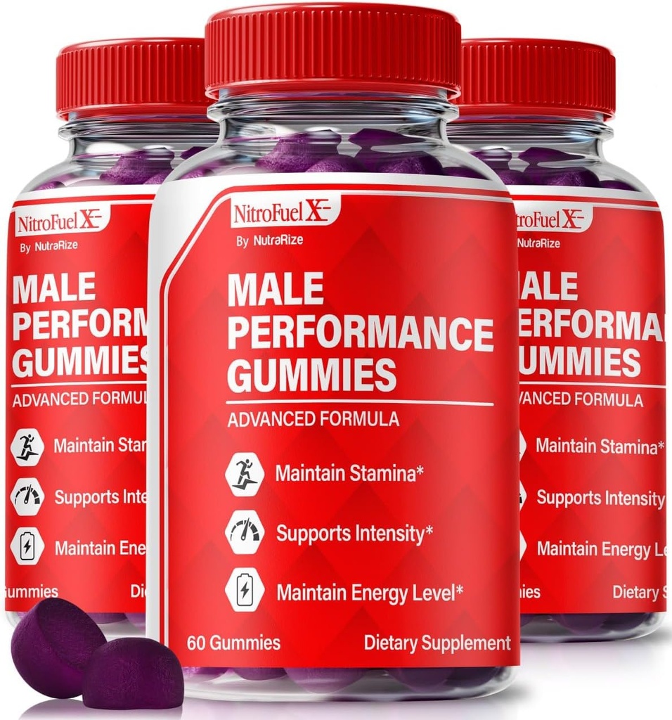 (3 opakowania) Gumie Nitro Fuel X - Oficjalne Gummy Nitro Fuel X Ultimate For Men, Nitro Fuel X ME For Performance and General Health, All Natural NitroFuel X ME Gummy, NitroFuel X Ultimate Gomitas (180 Gummies)